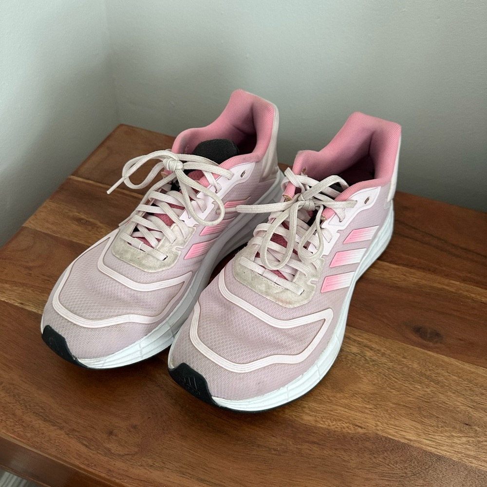 Adidas Pink Sneakers with Mesh Upper and White Midsole